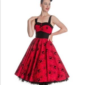Hell Bunny Black Widow Dress: Size Medium